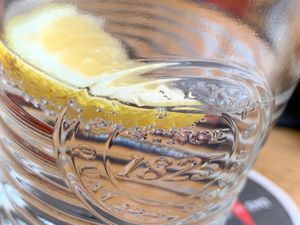 sparkling water at Plan B Burgers in Deggendorf