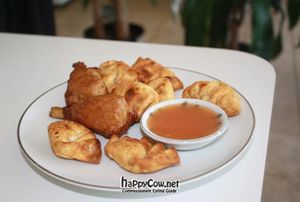 Crab rangoons and drum sticks at Loving Hut - Hamilton St in Worcester