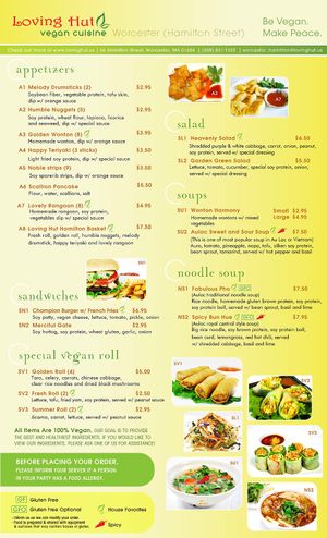 Loving Hut Hamilton menu at Loving Hut - Hamilton St in Worcester