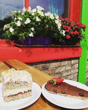 Vegan Chocolate Cake and Poppy Sponge cake 🎂  at An Lar in Dunlavin