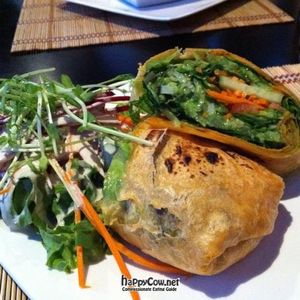Italian Veggie Wrap at Mantras Veggie Cafe and Tea House in San Jose