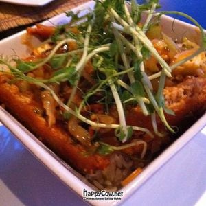 Soy Unchicken Bowl at Mantras Veggie Cafe and Tea House in San Jose