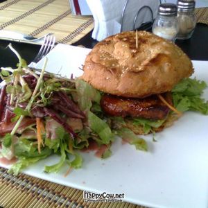 Vegetarian BBQ Chicken Sandwich at Mantras Veggie Cafe and Tea House in San Jose