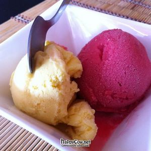 Blackberry And Passion Fruit Ice Cream at Mantras Veggie Cafe and Tea House in San Jose