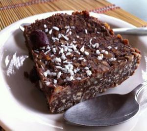 Raw Brownie at Mantras Veggie Cafe and Tea House in San Jose