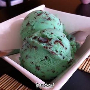 Mint Chocolate Chip Ice Cream at Mantras Veggie Cafe and Tea House in San Jose