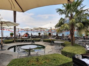 Terrace overview at FloraAlpina in Vitznau