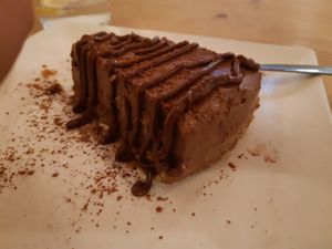 Chocolate cake at Birosta in Zaragoza