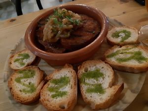 Starter to share: chorizo  at Birosta in Zaragoza