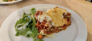 Aubergine lasagna at Birosta in Zaragoza