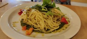 Pesto pasta at Birosta in Zaragoza