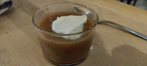 Shake peach at Birosta in Zaragoza