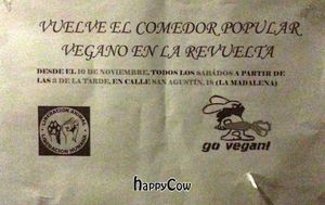 Advertisement: Vegan social meals at Birosta in Zaragoza