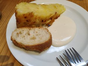 Tortilla vegan at Birosta in Zaragoza