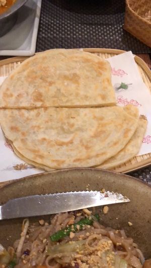 roti bread  at Giggling Squid in Norwich