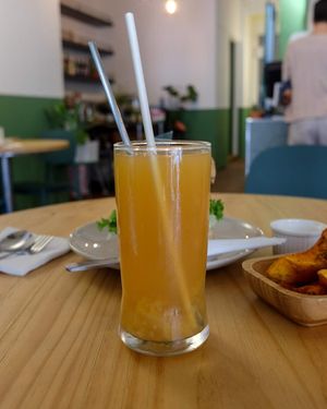 Surfing mango kombucha. Fruity and sweet. at Miss Green - Shilin in Taipei