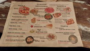 First page English menu on 5 March 2024 at Scirocco in Nagano