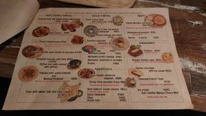 Second page English menu on 5 March 2024 at Scirocco in Nagano