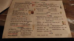 Thirth (last) page English menu on 5 March 2024 at Scirocco in Nagano