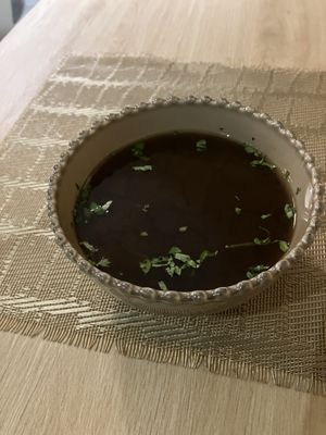 Miso soup  at Raiz in Aveiro