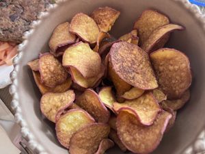 Sweet potato chips  at Raiz in Aveiro