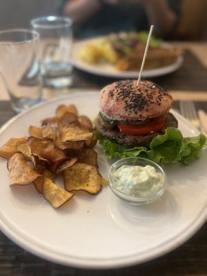 Bean burger  at Raiz in Aveiro