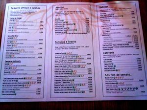 Menu: green icon indicates vegan food/drinks (over 90%) at Raiz in Aveiro