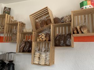Mucha variedad de pan  at Beth Lehem Vegano Panadería y Pastelería in Bogota