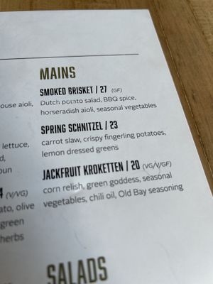 Menu July 2023  at Monnik in Louisville