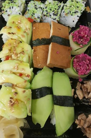 Vegan menu at Sushi em Tua Casa in Braga