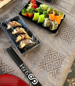 They sometimes have also vegan gyosas. at Sushi em Tua Casa in Braga