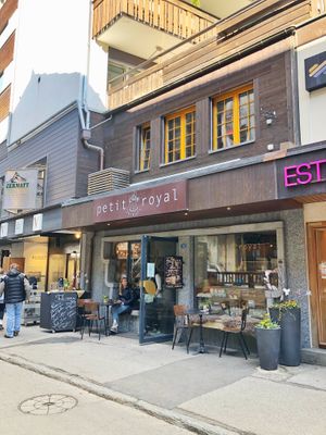 Exterior of the Coffee Shop at Petit Royal in Zermatt
