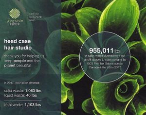 Did you know that over 20,000 lbs of salon waste are dumped every day in the US? Not from our salon...  at Head Case Hair Studio in Keller