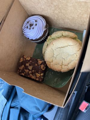 Cookies 8/10, cupcake 9/10, brownie I’d kill for   at Sweet Maresa's in Kingston
