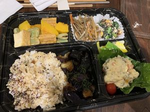 vegan bento box  at Maruya in San Francisco