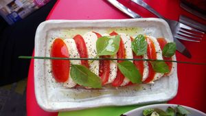 mozzarella and tomatoes  at IZAKAYAN by WA-FOU in Arles