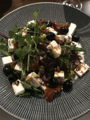 Vegan feta cheese salad at Siar Restaurant at The Ellison in Castlebar