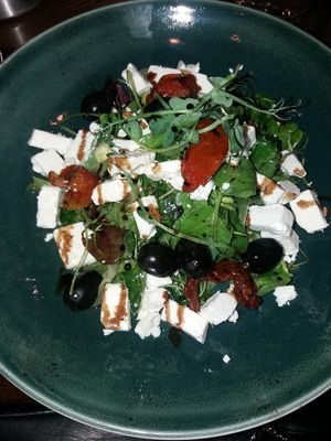 Vegan feta salad at Siar Restaurant at The Ellison in Castlebar
