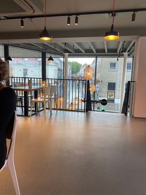 Upstairs seating at Eazie in Breda