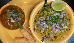 Poha w/ Chana Gravy at Abhiruchi in Sunnyvale