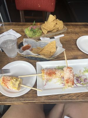 Vegan elotes corn! & guac   at Senoritas Cantina in Chicago