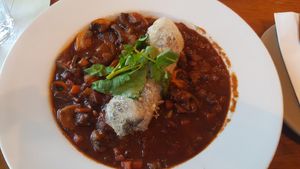 Mushroom bourginon  at Harbourside Grill in Dunedin