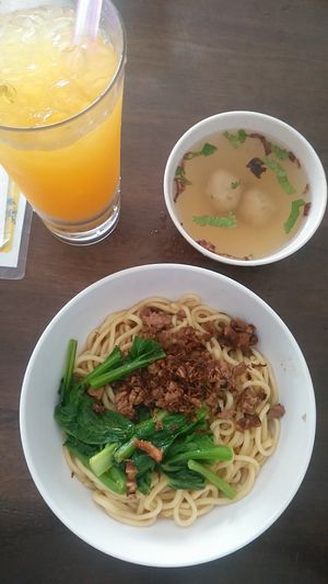Noodle with mushroom and minced meat at Hui Yuan in Malacca