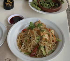 Vegan fried noodles with tofu   at Nha Trang in Manacor