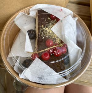 Chocolate ice cake at HUMM Restaurant in Antwerpen