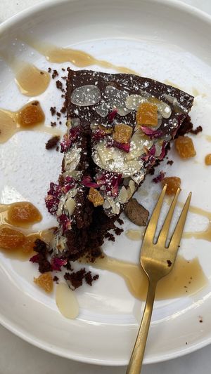 Glutenfree chocolate cake  at HUMM Restaurant in Antwerpen