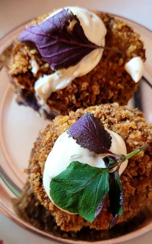 Wild Mushroom Croquettes  at HUMM Restaurant in Antwerpen