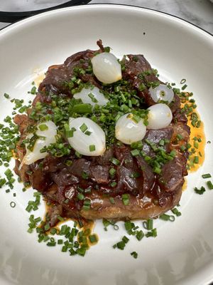 Celeriac steak  at HUMM Restaurant in Antwerpen