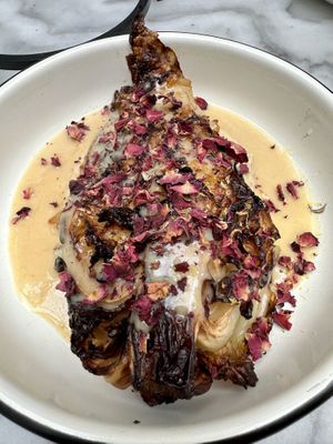 Roasted hispi cabbage   at HUMM Restaurant in Antwerpen