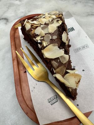 Chocolate cake  at HUMM Restaurant in Antwerpen